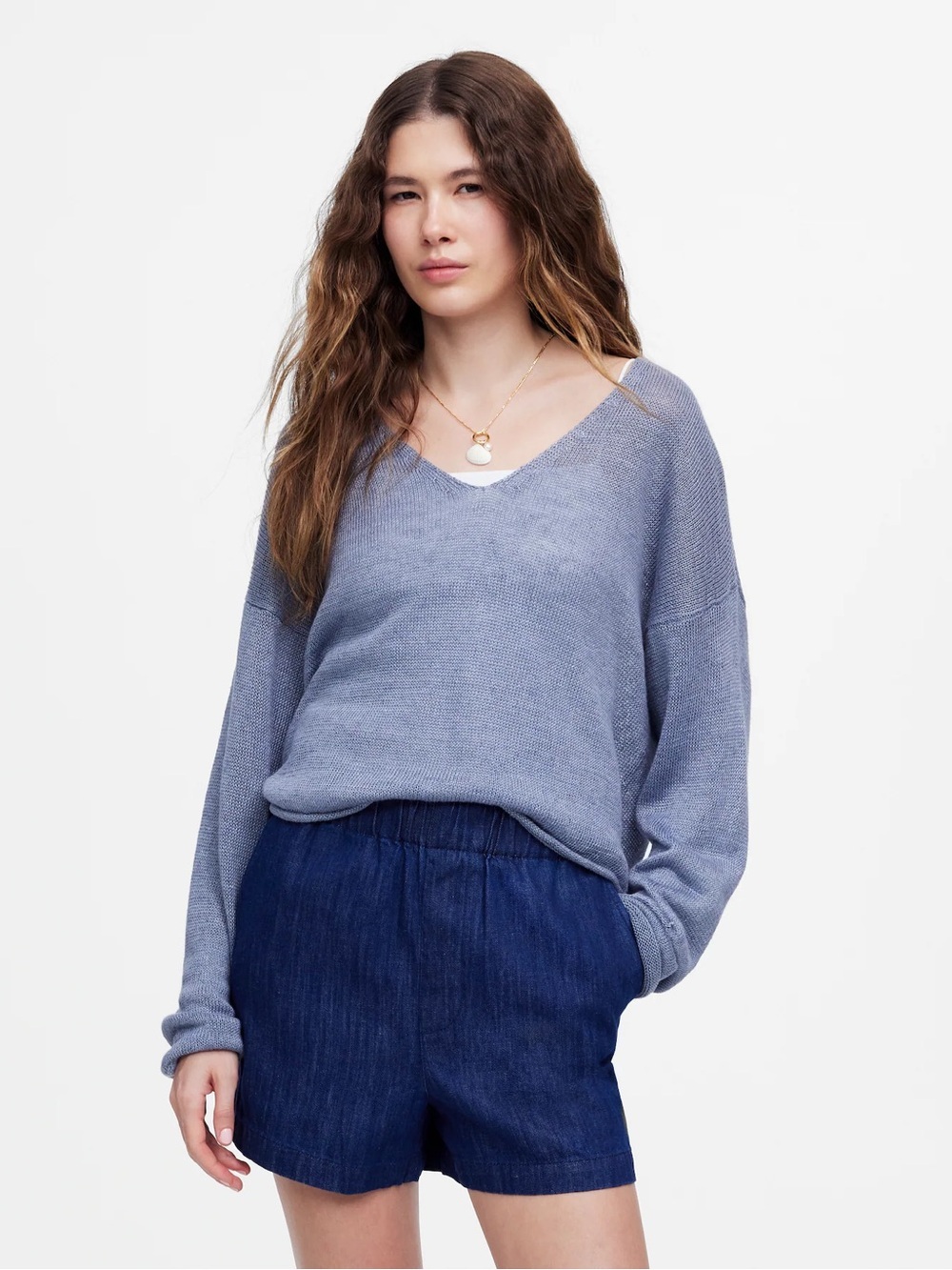 Madewell Denim Pull-On Shorts Size 28 in Bright Rise Wash
